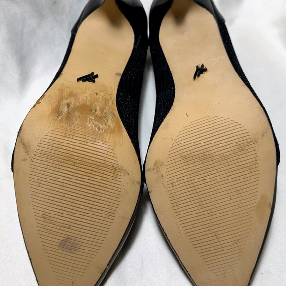 Hal Rubenstein Black & Metallic Leather Embossed Pump Sz 8.5 - Picture 7 of 7